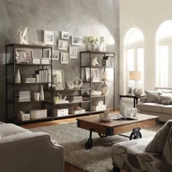 72" Webster 4 Shelf Mixed Media Bookshelf Black - Inspire Q -My Book Perch Sales Store unnamed file 5483