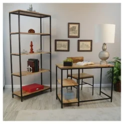 Carolina Cottage 72" Flynn Tall Bookcase Natural/Black - Carolina Chair and Table -My Book Perch Sales Store unnamed file 5486