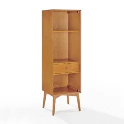 68" Landon Record Storage Bookcase Brown - Crosley