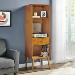 68" Landon Record Storage Bookcase Brown - Crosley -My Book Perch Sales Store unnamed file 5506