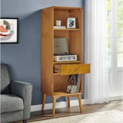68" Landon Record Storage Bookcase Brown - Crosley -My Book Perch Sales Store unnamed file 5507