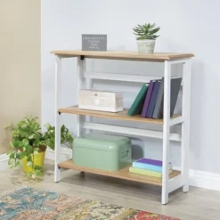 32.25" 3 Medford Shelf Bookshelf Distressed White - OSP Home Furnishings -My Book Perch Sales Store unnamed file 5513