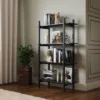 57" Emery 4 Tier Vertical Shelf Bookshelf Black - RST Brands -My Book Perch Sales Store unnamed file 5522