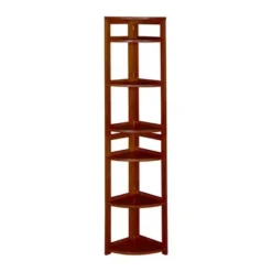 Cakewalk High Corner Folding Bookcase - Regency Cherry