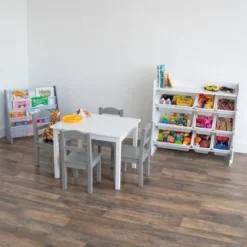 Kids' 4 Tier Bookshelf Organizer Gray/White - Humble Crew -My Book Perch Sales Store unnamed file 569