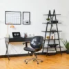 Modern Industry Metal/Wooden 5 Tier 'A' Frame Bookcase and Shelves - Glitzhome Black -My Book Perch Sales Store unnamed file 573