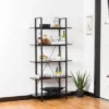 Modern Industry Metal/Wooden 5 Tier Bookcase and Shelves - Glitzhome Black -My Book Perch Sales Store unnamed file 595