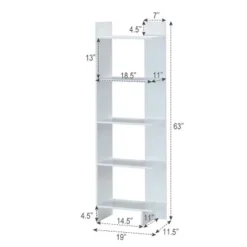 Costway 5-Tier Bookcase Storage Open Shelves Display Unit Room Divider -My Book Perch Sales Store unnamed file 625