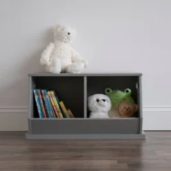 Wood Toy Storage Cubby and Kids' Bookcase Gray - Humble Crew -My Book Perch Sales Store unnamed file 641