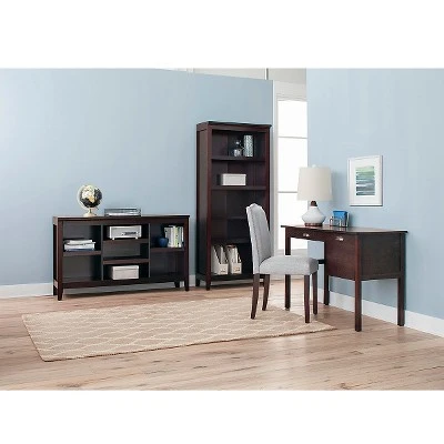 32" Carson Horizontal Bookcase with Adjustable Shelves - Threshold Walnut Brown 3 32" Carson Horizontal Bookcase with Adjustable Shelves - Threshold Walnut Brown