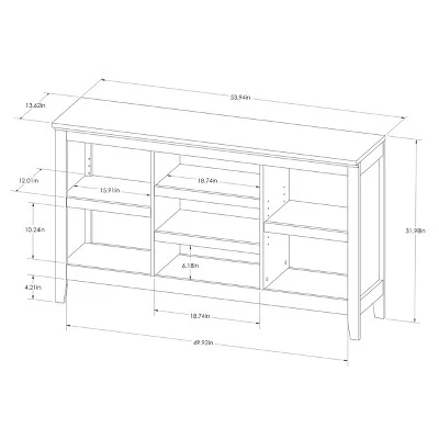 32" Carson Horizontal Bookcase with Adjustable Shelves - Threshold Walnut Brown 6 32" Carson Horizontal Bookcase with Adjustable Shelves - Threshold Walnut Brown - Image 4
