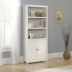 71" Cottage Road Library with Doors Soft White - Sauder -My Book Perch Sales Store unnamed file 679