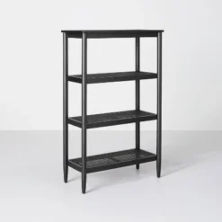 Hearth & Hand W/Magnolia Furniture Wood & Cane Tall 4-Shelf Bookcase - Hearth & Hand™ with Magnolia Black -My Book Perch Sales Store unnamed file 692