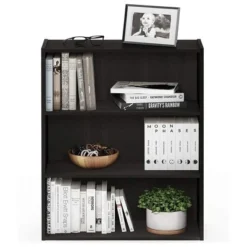 Furinno Pasir 3 Tier Open Storage and Organization Bookshelf Wooden Bookcase Shelf Shelving Unit for Home or Office, Espresso -My Book Perch Sales Store unnamed file 710