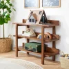 Hearth & Hand W/Magnolia Furniture Lipped 3-Shelf Wood Console Brown - Hearth & Hand™ with Magnolia -My Book Perch Sales Store unnamed file 712