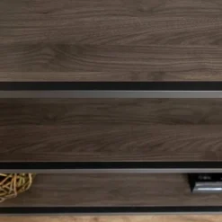 Modern Farmhouse X Frame Metal and Wood Media Bookshelf - Saracina Home Barnwood -My Book Perch Sales Store unnamed file 734