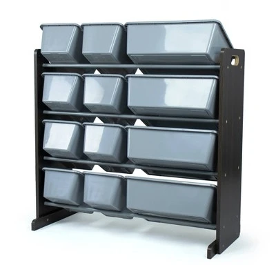 Sumatra Toy Storage Organizer with Storage Bins Espresso/Gray - Humble Crew 5 Sumatra Toy Storage Organizer with Storage Bins Espresso/Gray - Humble Crew - Image 3