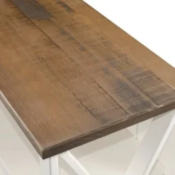 Solid Wood Farmhouse Storage Console - Saracina Home Rustic Oak/black -My Book Perch Sales Store unnamed file 762