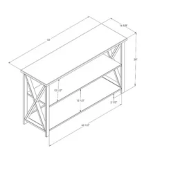 Solid Wood Farmhouse Storage Console - Saracina Home Rustic Oak/black -My Book Perch Sales Store unnamed file 763