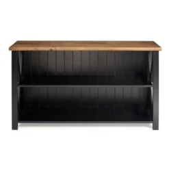 Solid Wood Farmhouse Storage Console - Saracina Home Rustic Oak/black -My Book Perch Sales Store unnamed file 765