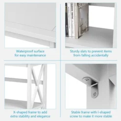 Costway 3-Tier Bookshelf Wooden Open Storage Bookcase for Home Office WhiteBlackCoffeeNatural -My Book Perch Sales Store unnamed file 783