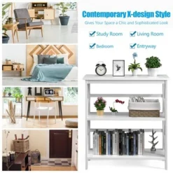 Costway 3-Tier Bookshelf Wooden Open Storage Bookcase for Home Office WhiteBlackCoffeeNatural -My Book Perch Sales Store unnamed file 785