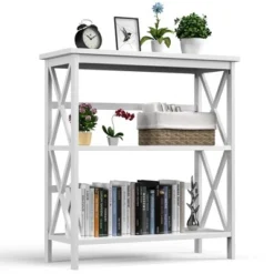 Costway 3-Tier Bookshelf Wooden Open Storage Bookcase for Home Office WhiteBlackCoffeeNatural -My Book Perch Sales Store unnamed file 787