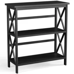 Costway 3-Tier Bookshelf Wooden Open Storage Bookcase for Home Office WhiteBlackCoffeeNatural -My Book Perch Sales Store unnamed file 789
