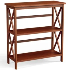 Costway 3-Tier Bookshelf Wooden Open Storage Bookcase for Home Office WhiteBlackCoffeeNatural -My Book Perch Sales Store unnamed file 791