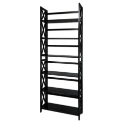 3 Shelf X Design Folding Bookcase - Flora Home Black -My Book Perch Sales Store unnamed file 812