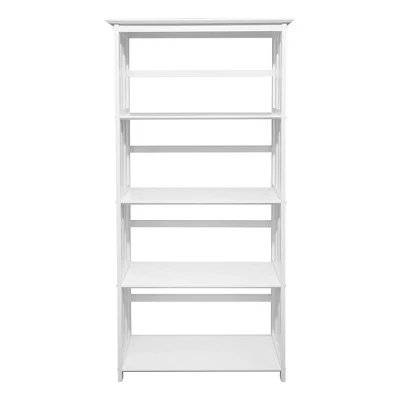 63" 5 Shelf Bookcase White - Flora Home 3 63" 5 Shelf Bookcase White - Flora Home