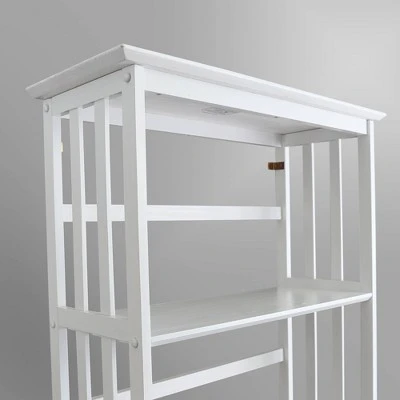 63" 5 Shelf Bookcase White - Flora Home 4 63" 5 Shelf Bookcase White - Flora Home - Image 2