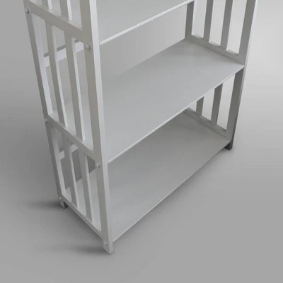 63" 5 Shelf Bookcase White - Flora Home 5 63" 5 Shelf Bookcase White - Flora Home - Image 3