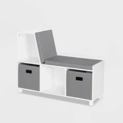 RiverRidge Home Kids' Book Nook Collection Cubby Storage Bench with 2 Bins - RiverRidge Gray -My Book Perch Sales Store unnamed file 825