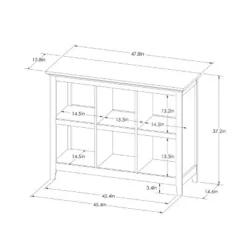 37.2" Carson 6 Bin Organizer Bookcase - Threshold White 11 37.2" Carson 6 Bin Organizer Bookcase - Threshold White -My Book Perch Sales Store unnamed file 860