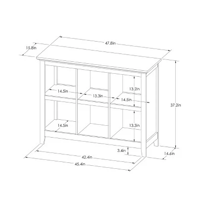 37.2" Carson 6 Bin Organizer Bookcase - Threshold White 6 37.2" Carson 6 Bin Organizer Bookcase - Threshold White - Image 4