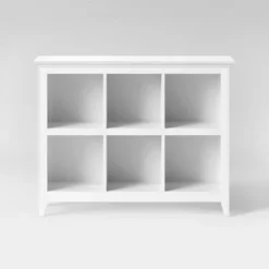 37.2" Carson 6 Bin Organizer Bookcase - Threshold White 14 37.2" Carson 6 Bin Organizer Bookcase - Threshold White -My Book Perch Sales Store unnamed file 863
