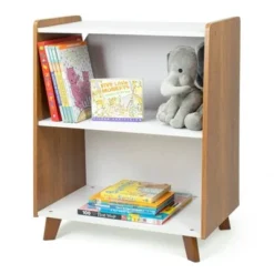 Morgan Mid-Century 2 Shelf Bookcase Wood/White - Humble Crew -My Book Perch Sales Store unnamed file 868