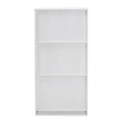 15.47" 2 Drawer Carlingford Modern and Contemporary Whitewashed Wood Bookshelf White - Baxton Studio -My Book Perch Sales Store unnamed file 873