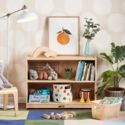 ECR4Kids Birch 2 Shelf Storage Cabinet with Back, Wood Book Shelf Organizer -My Book Perch Sales Store unnamed file 895