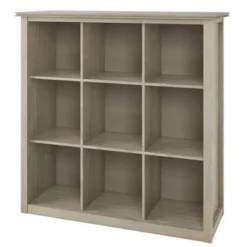 45"x43" Stratford 9 Cube Bookcase and Storage Unit - Wyndenhall Distressed Gray -My Book Perch Sales Store unnamed file 918