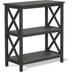 26.4" Thompson 2 Tier Shelf Dark Gray - ClickDecor