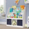 Kids' Bookrack with 3 Cubbies and 2 Bins - RiverRidge Home Pink -My Book Perch Sales Store unnamed file 94