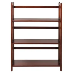 38" Folding 3 Tier Bookshelf Stackable - Flora Home Walnut -My Book Perch Sales Store unnamed file 949