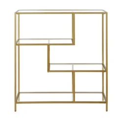 Henn& Hart 40" Tall Brass Finish Bookcase - Henn&Hart -My Book Perch Sales Store unnamed file 971