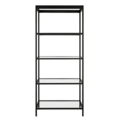 Henn& Hart 30" Wide Black Bronze Bookcase - Henn&Hart