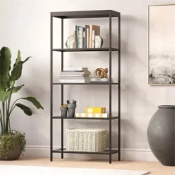 Henn& Hart 30" Wide Black Bronze Bookcase - Henn&Hart -My Book Perch Sales Store unnamed file 978